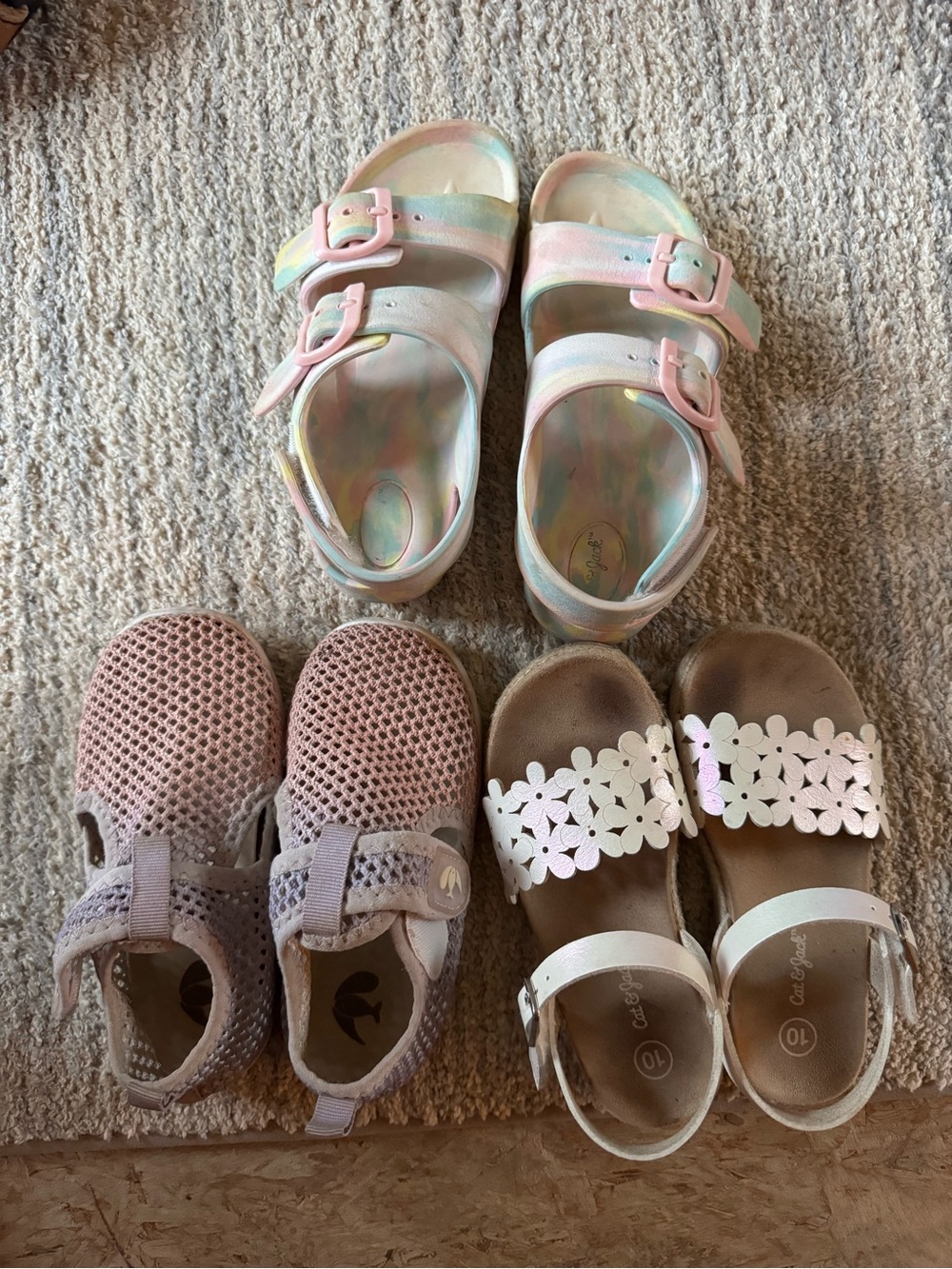 3 Pair Toddler Girls Sandal Bundle